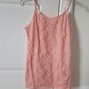 ❤Light pink laced Tank top ❤